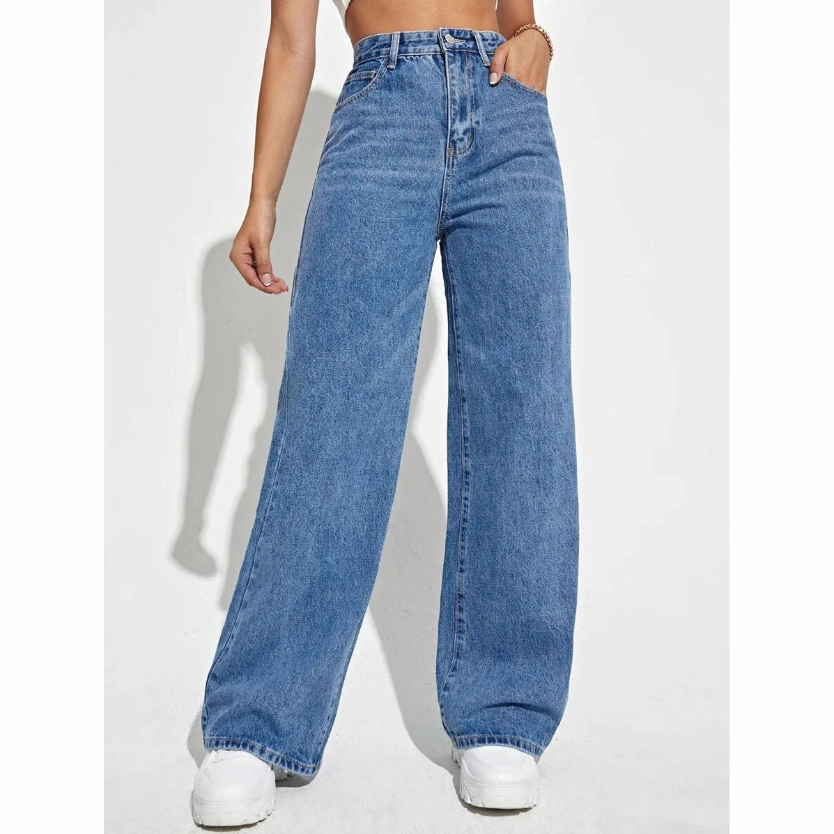 Retro High-Rise Loose Jeans